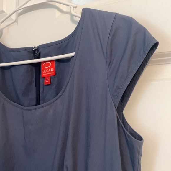 Oscar by Oscar de la Renta cap sleeve embroidered pleated a-line dress - Picture 6 of 10